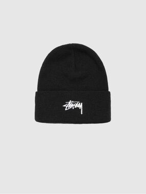 Stussy black STOCK CUFF BEANIE